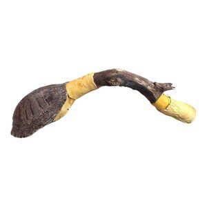 Vintage Native American Signed Handcrafted Driftwood & Turtle Shell Rattle